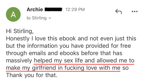 The sex is so good his girlfriend fell in love with him.
