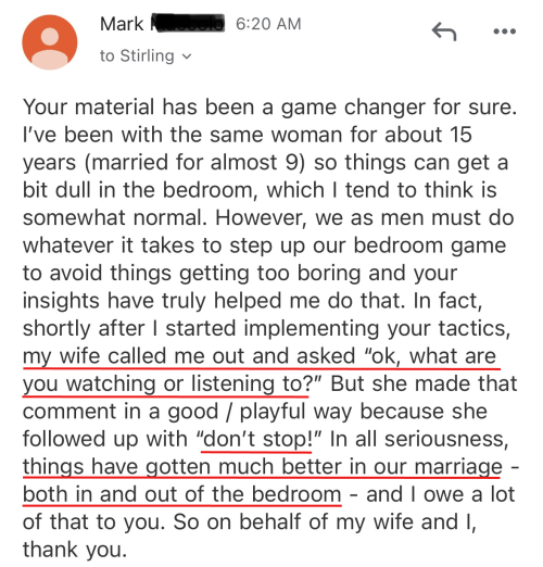 Makes relationships better in and out of the bedroom. Even after 15 YEARS together.